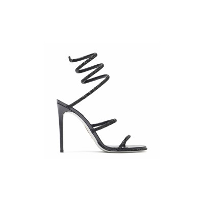 RENE CAOVILLA CLEO BLACK SANDAL 105 C10416-105